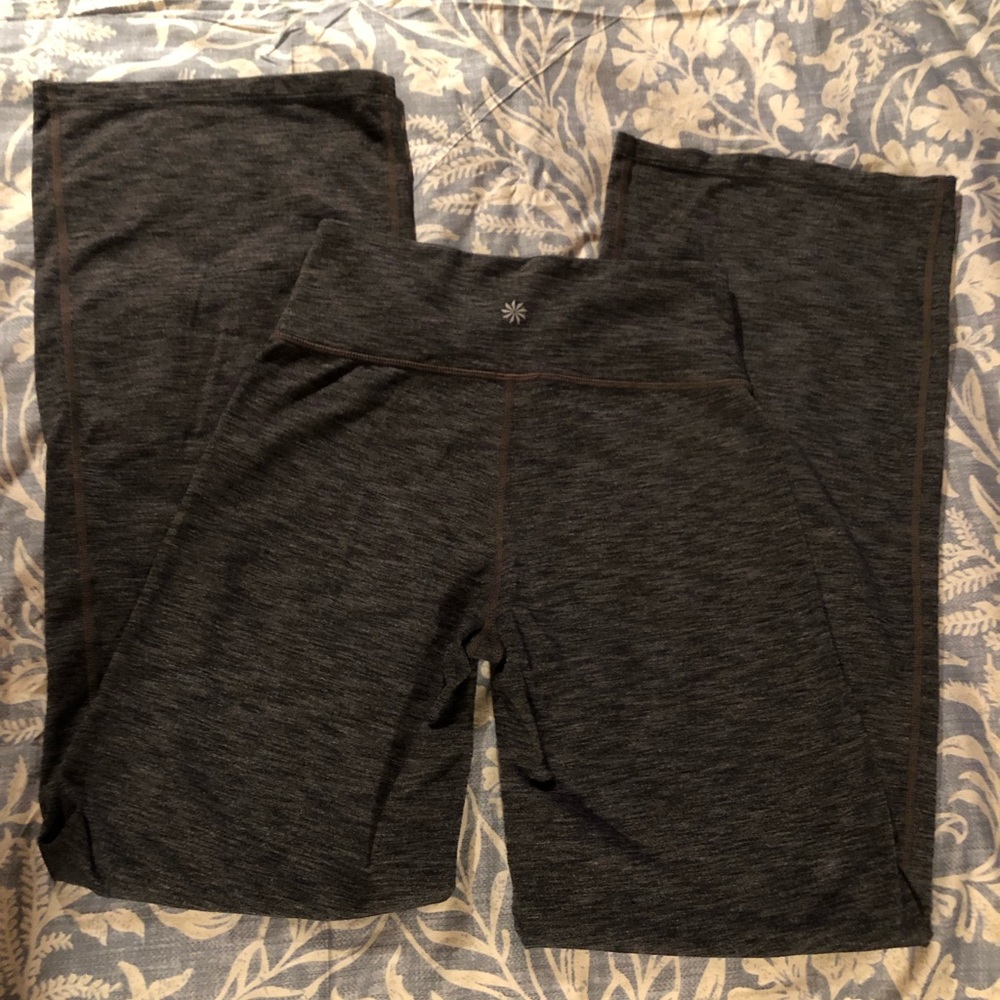 Athleta, small, yoga pants, wide leg, grey